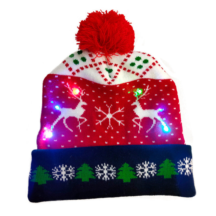 LED Christmas Sweater Knitted Beanie