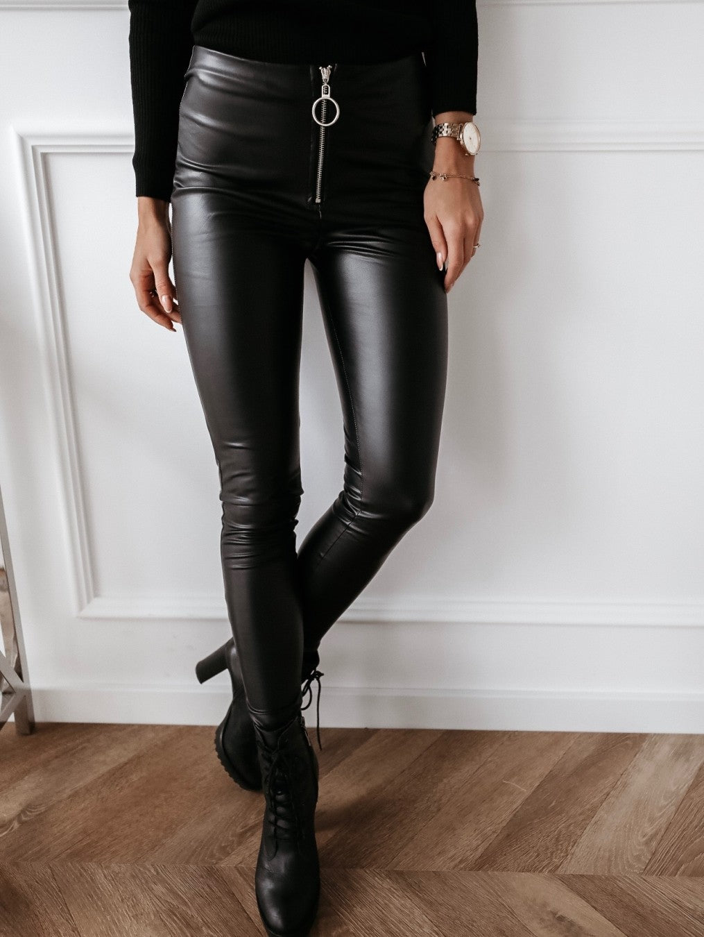 Explosive PU Leather Pants Women