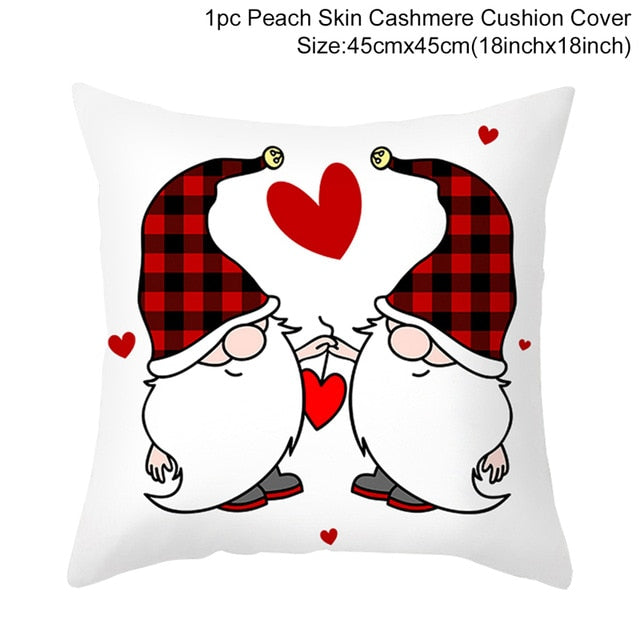 Red Cartoon Letter Series Valentine's Day Pillowcase