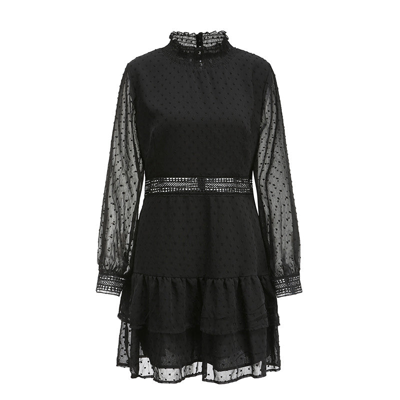 Laced Beaded Sleeve Dress