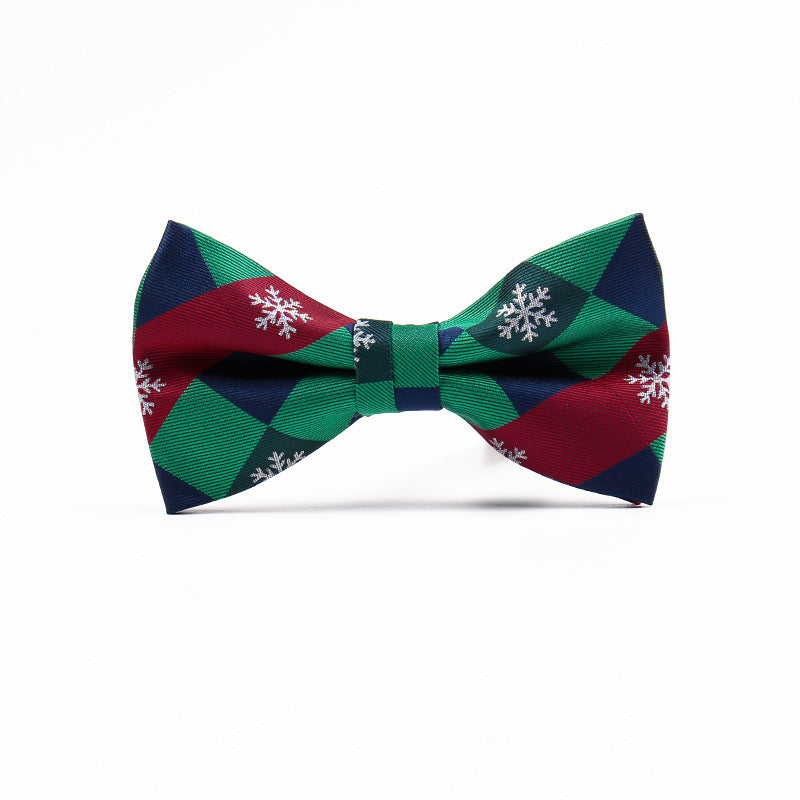 Mens Christmas Fashion Casual Print Bow Tie