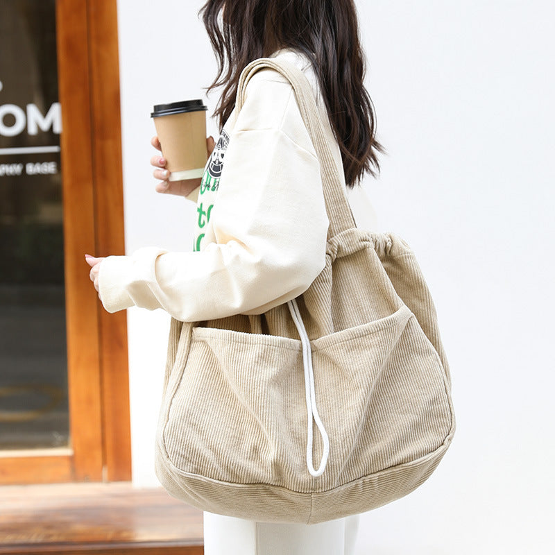 Ins Corduroy Shoulder Bag