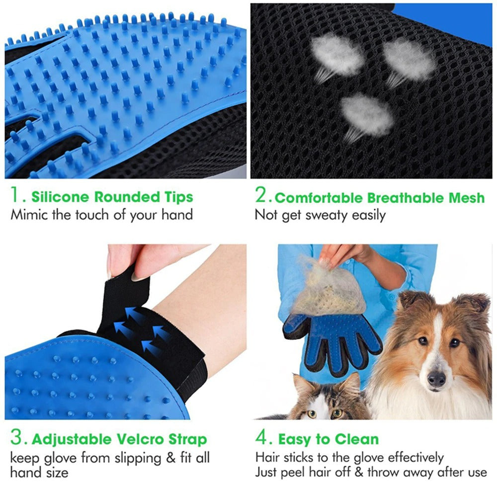 Pet Grooming Glove for Shedding