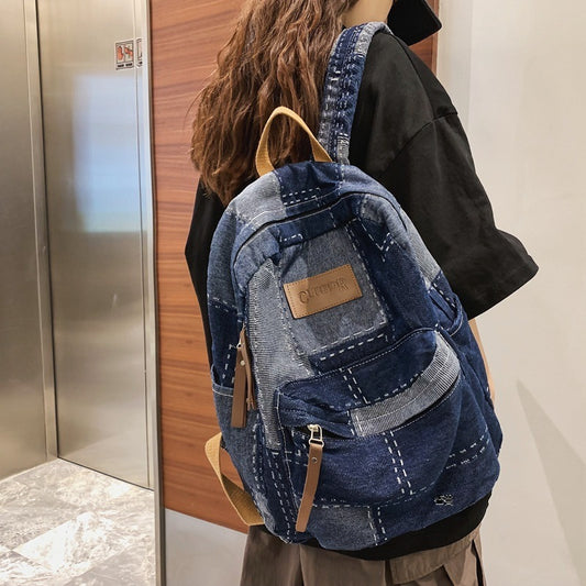 Multi-Denim Styled Backpack