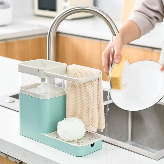 Dish Soap, Sponge Rack and Towel Bar