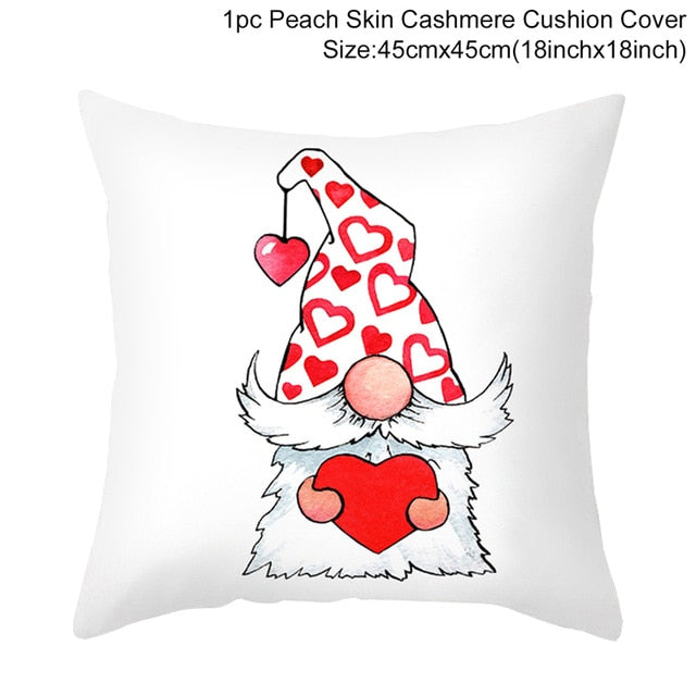 Red Cartoon Letter Series Valentine's Day Pillowcase