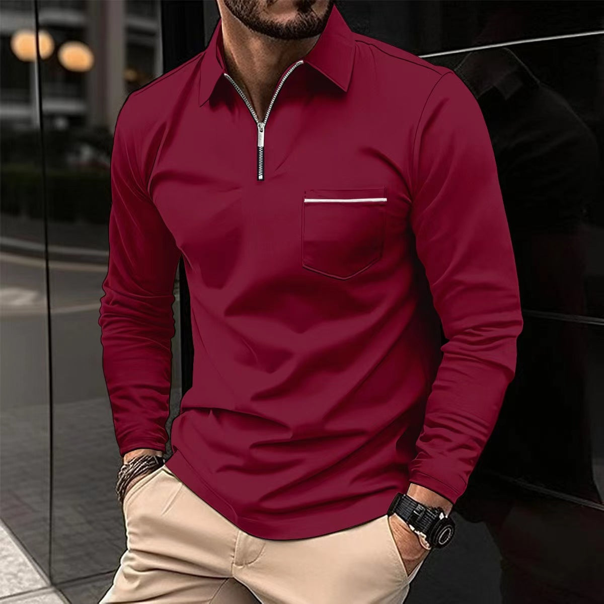 Long Sleeve Polo Shirt