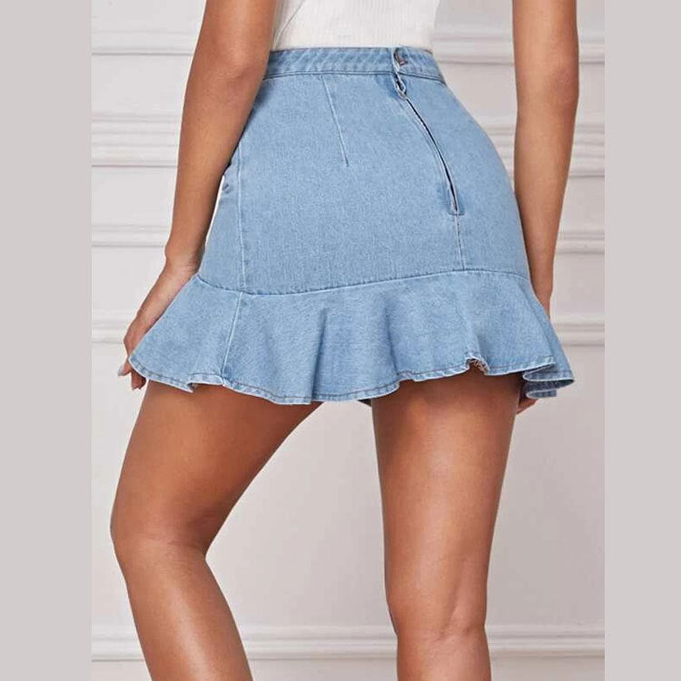 Denim flared Skirt