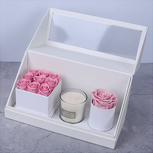 Aromatherapy Candle Preserved Flower Gift Box Set