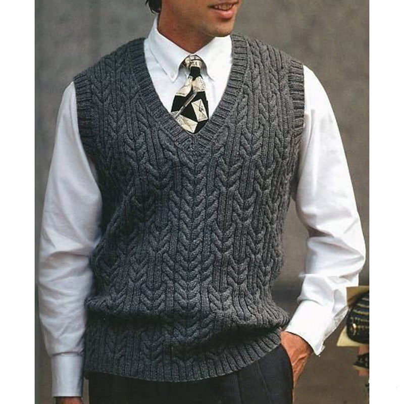 Knitted Vest V-neck Sweater