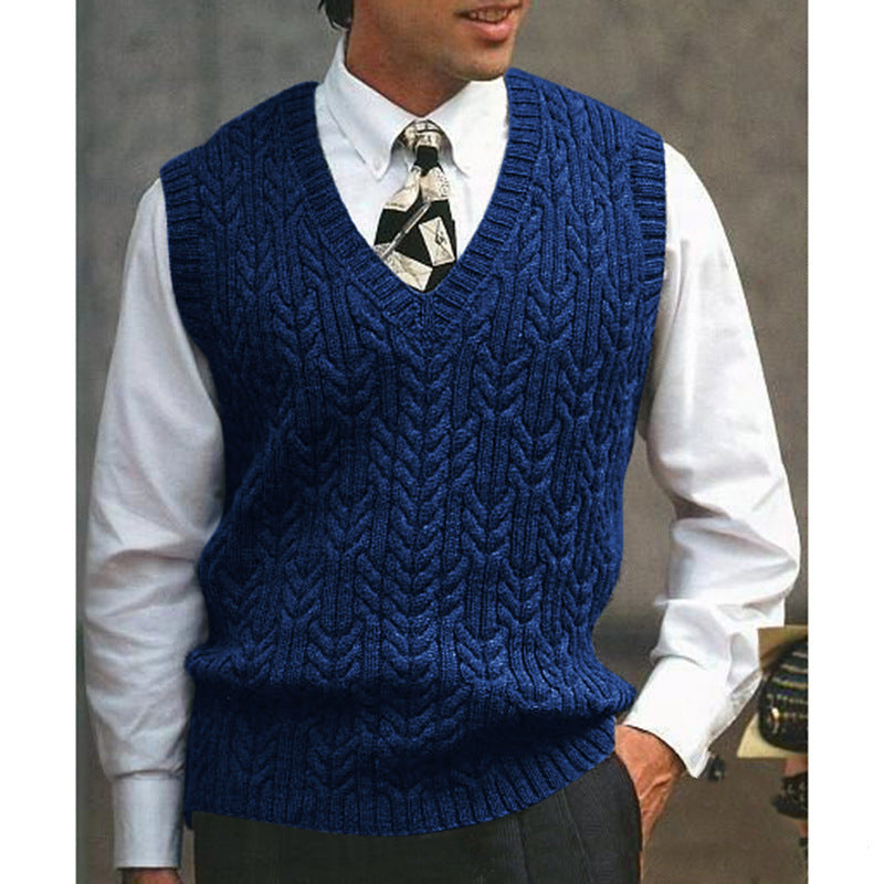 Knitted Vest V-neck Sweater