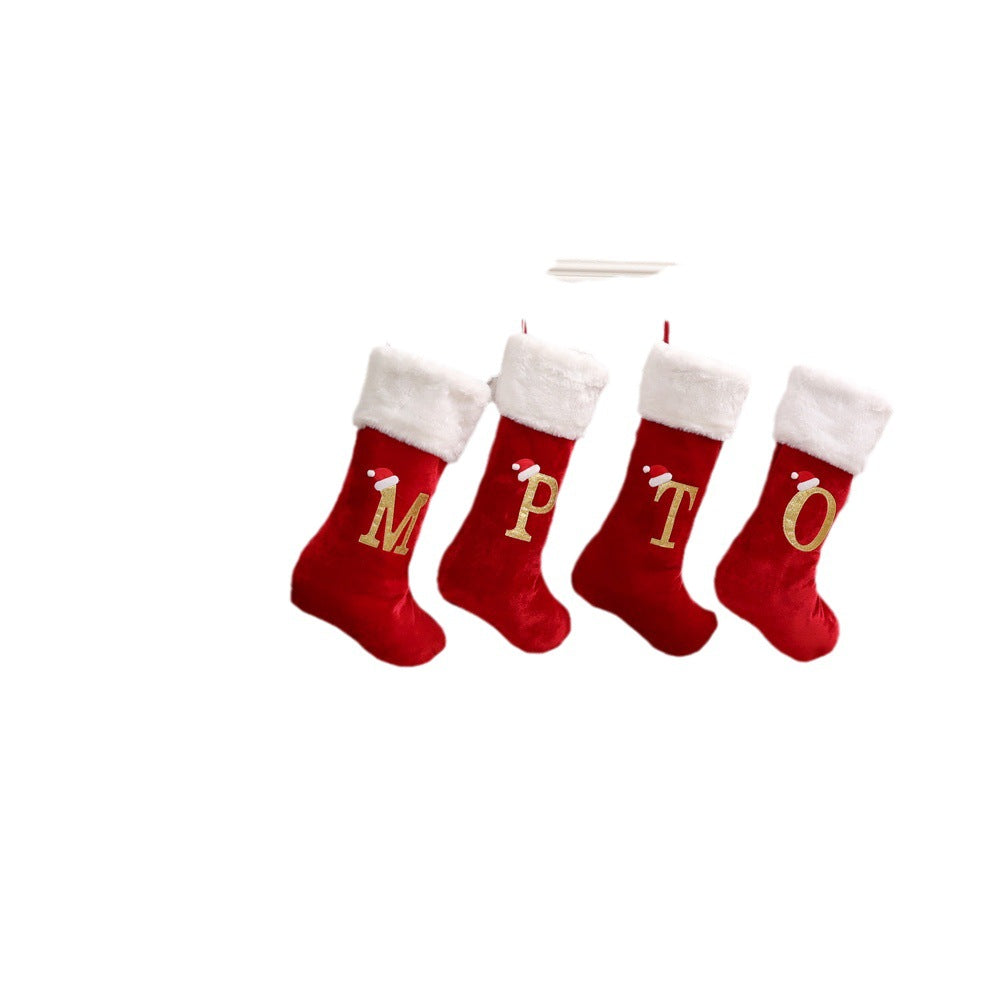 Christmas Letter Christmas Stockings Decorative Pendant