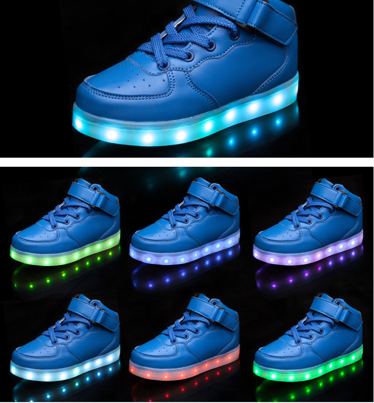 Children Lamp Fluorescent Usb Charging Shoes