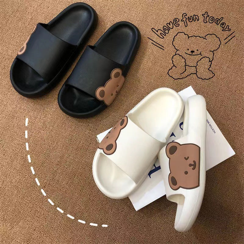 Cute Bear Slippers Summer Beach Shoes Bathroom Slippers