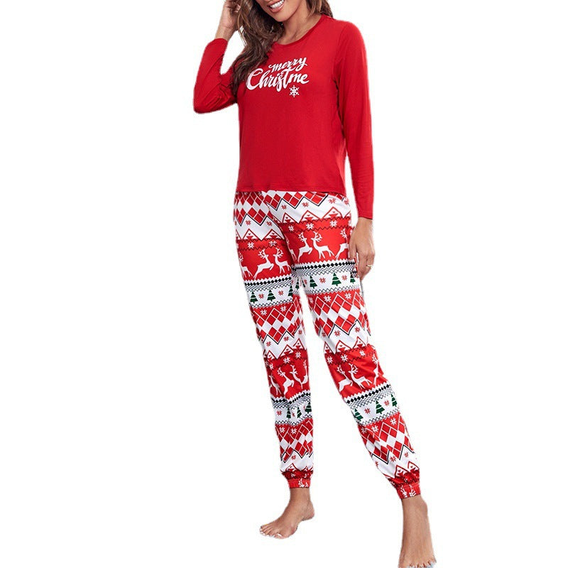 Fashion Versatile Christmas Print Long Sleeve Set