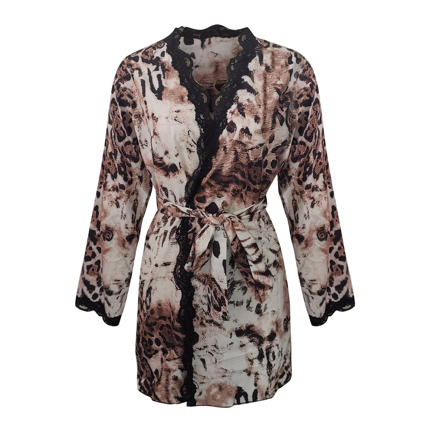 High Waist Print Robe