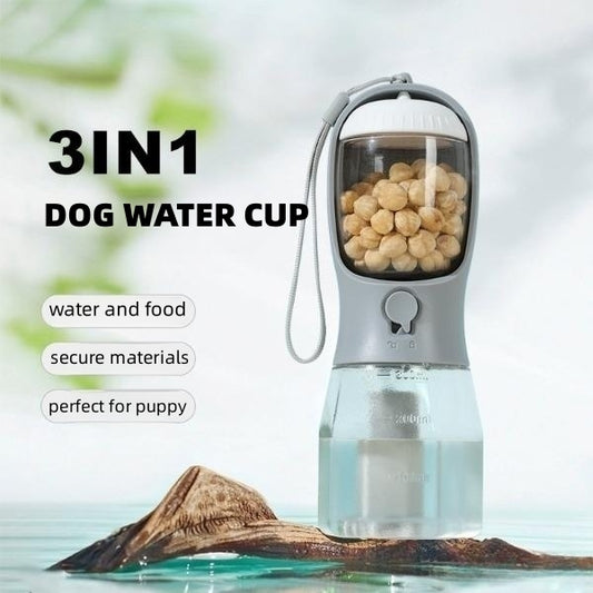 3in1 Water Bowl, Food Holder and Bag Compartment