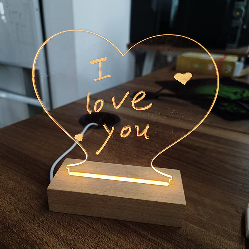 Creative Led Night Light USB Message Board