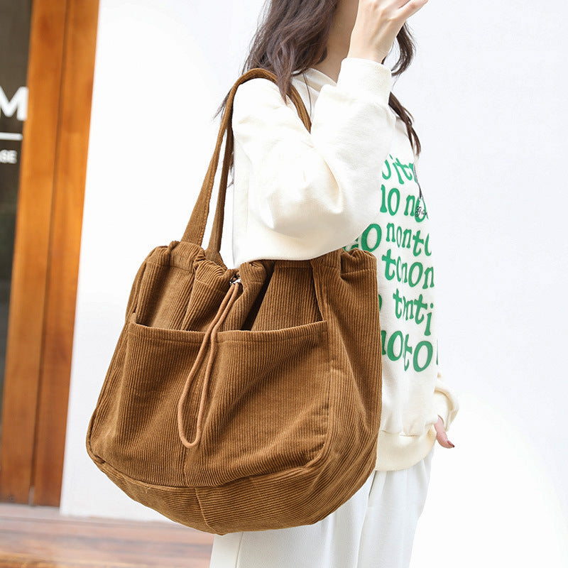 Ins Corduroy Shoulder Bag