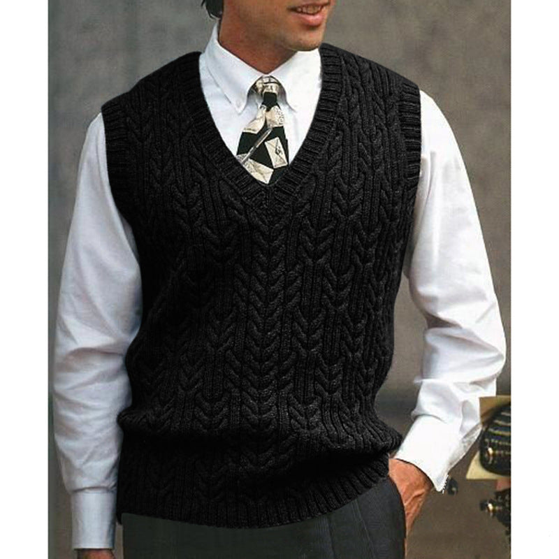 Knitted Vest V-neck Sweater