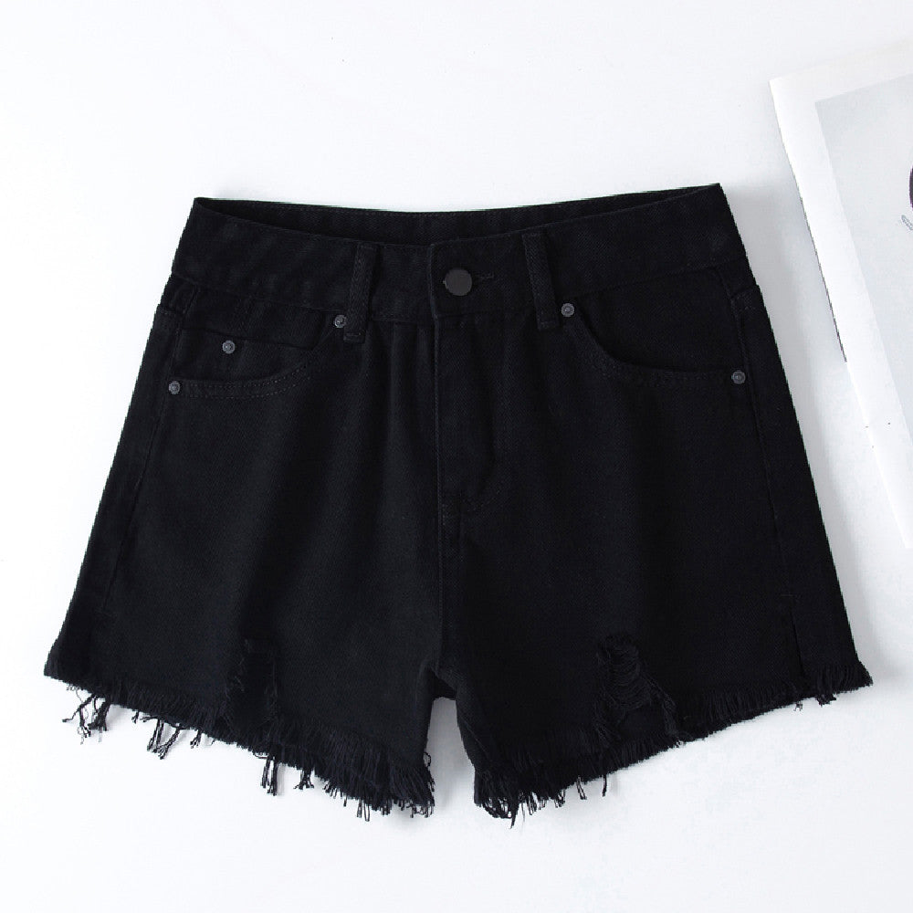 Fashion Black Denim Shorts