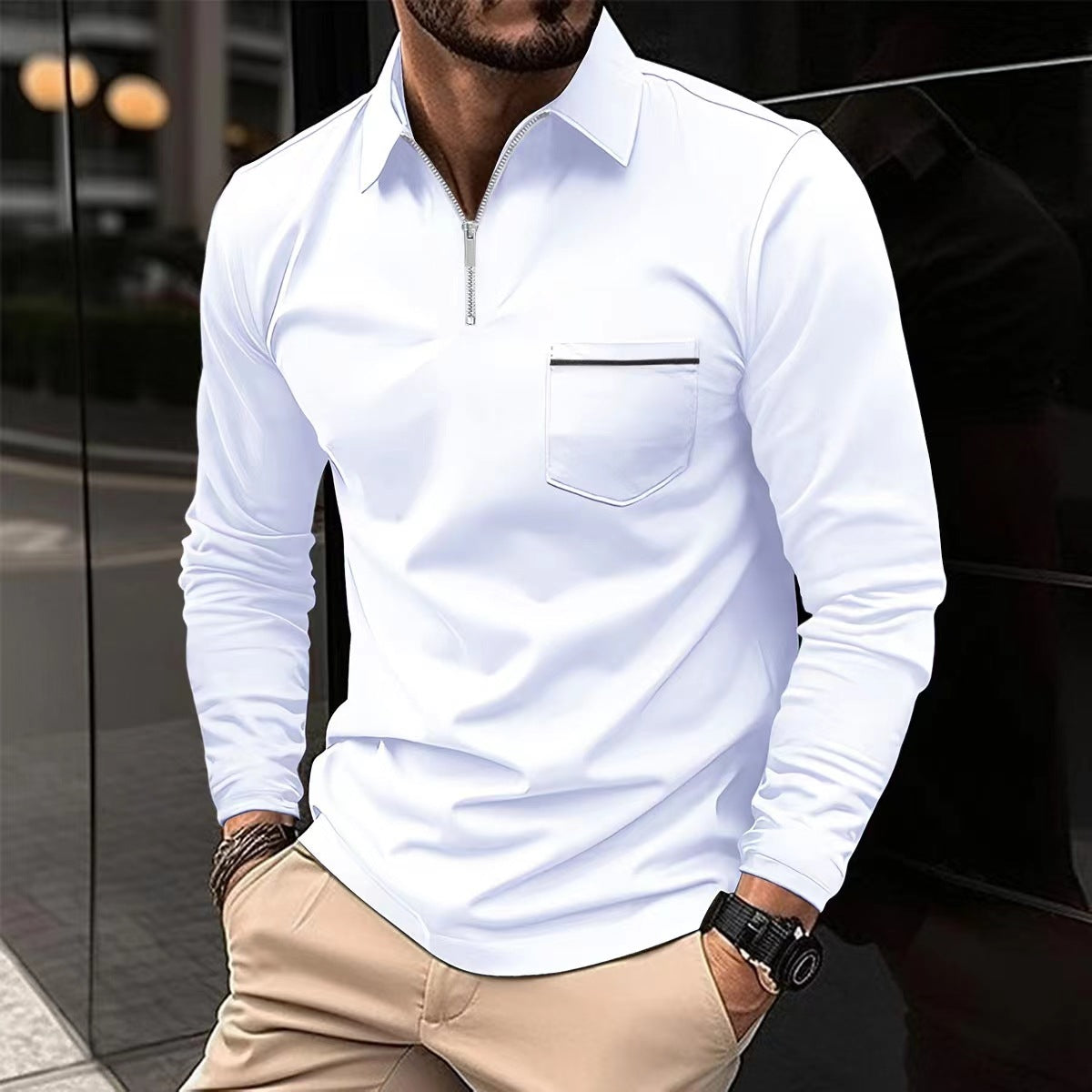 Long Sleeve Polo Shirt