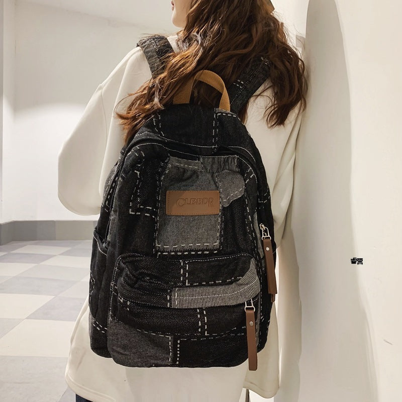 Multi-Denim Styled Backpack