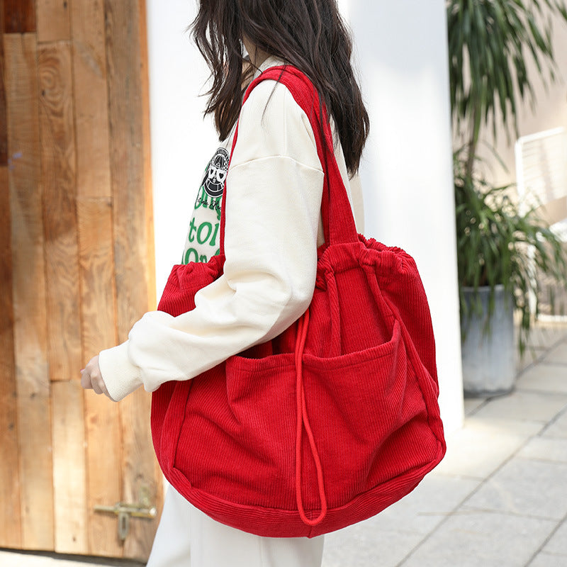 Ins Corduroy Shoulder Bag