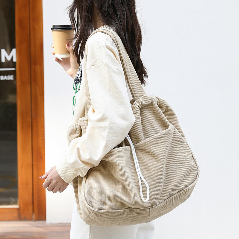 Ins Corduroy Shoulder Bag