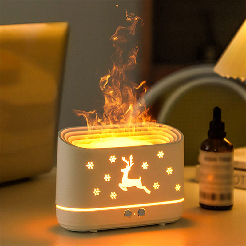 Elk Flame Humidifier Diffuser Lamp