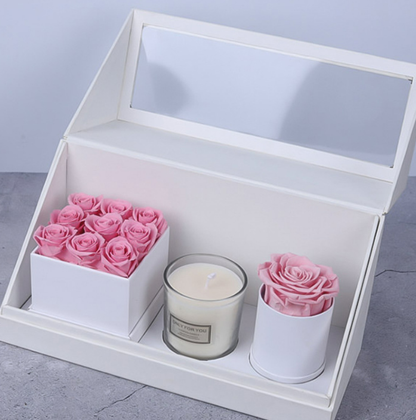 Aromatherapy Candle Preserved Flower Gift Box Set