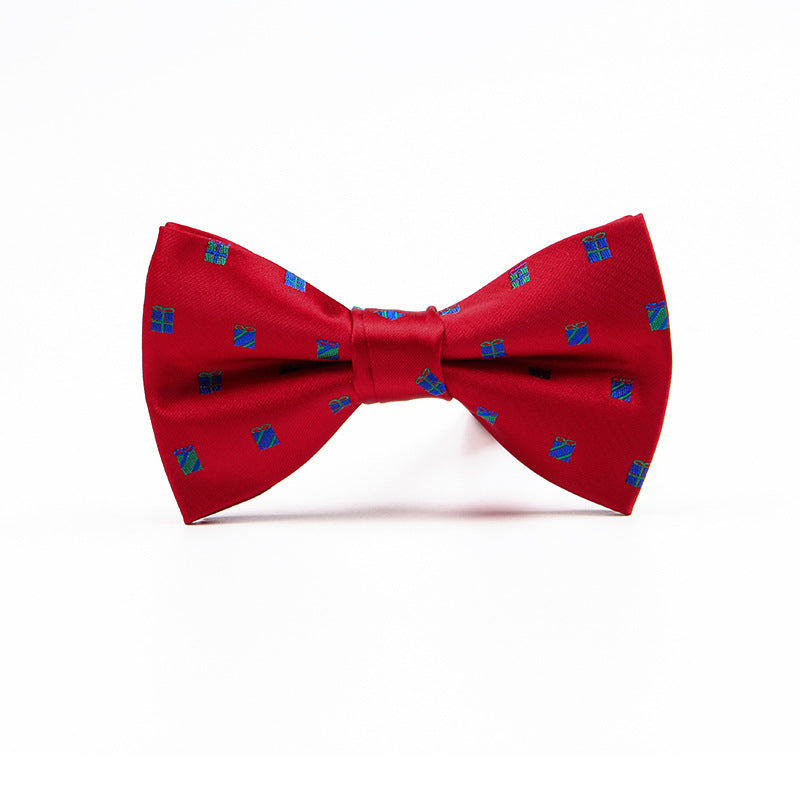 Mens Christmas Fashion Casual Print Bow Tie