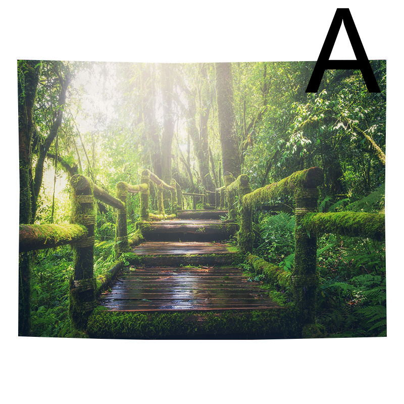 Beautiful Printed Natural Forest Large Wall Tapestry Bohemian Wall Art