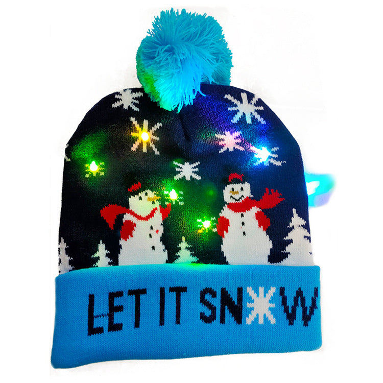 LED Christmas Sweater Knitted Beanie