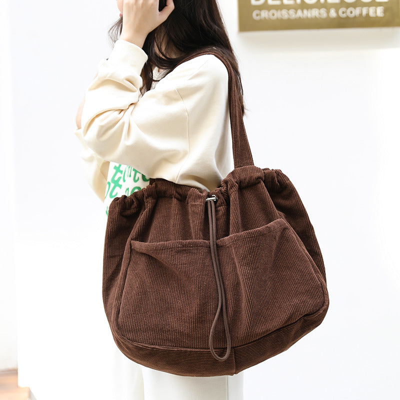 Ins Corduroy Shoulder Bag