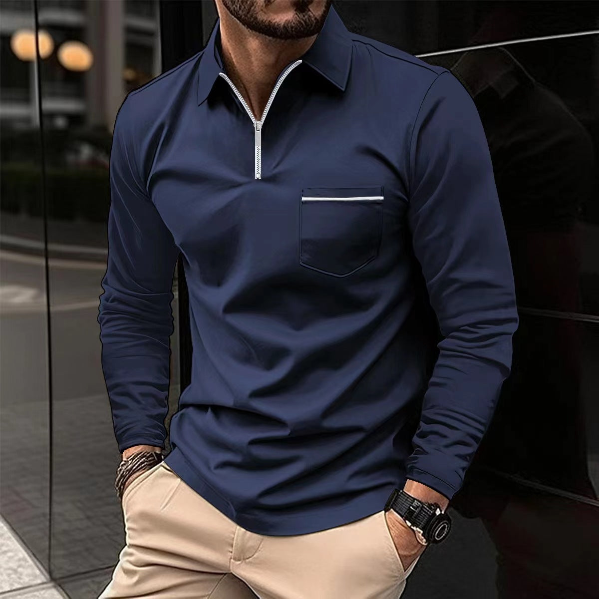 Long Sleeve Polo Shirt