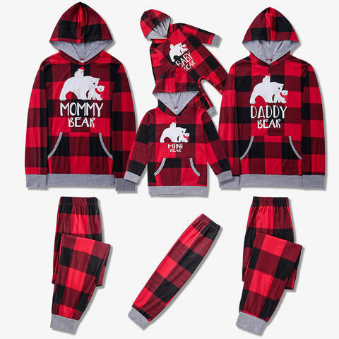 MOMMY BEAR Plaid Pants Set